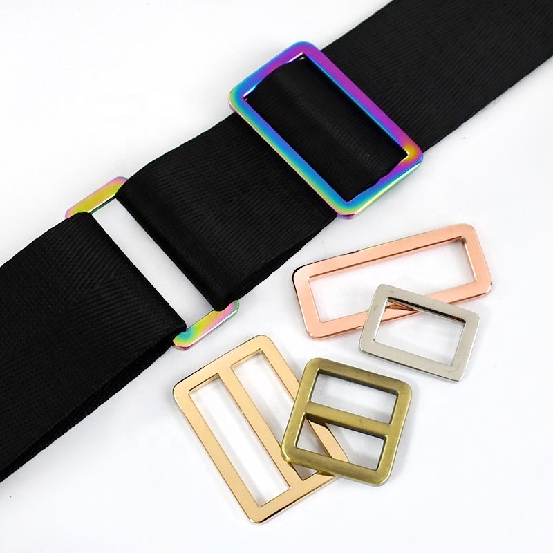 Meetee AP264+F4-4 16-50mm Alloy Colorful Slider Buckles Hardware Accessories Handbag Strap Tri-Glide Buckle Adjust Square Ring