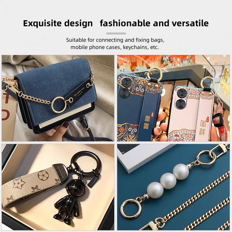 Colorful Metal 16mm 19mm Circle Snap Clip Slide Adjustable O Ring Spring Buckle For Bag Backpack Webbing