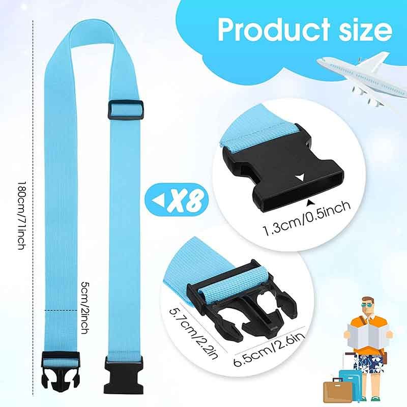 Adjustable Luggage Safe Straps One Word Fixed Tying Rope Buckle Baggage Packing Belts Travel Suitcase Accessories