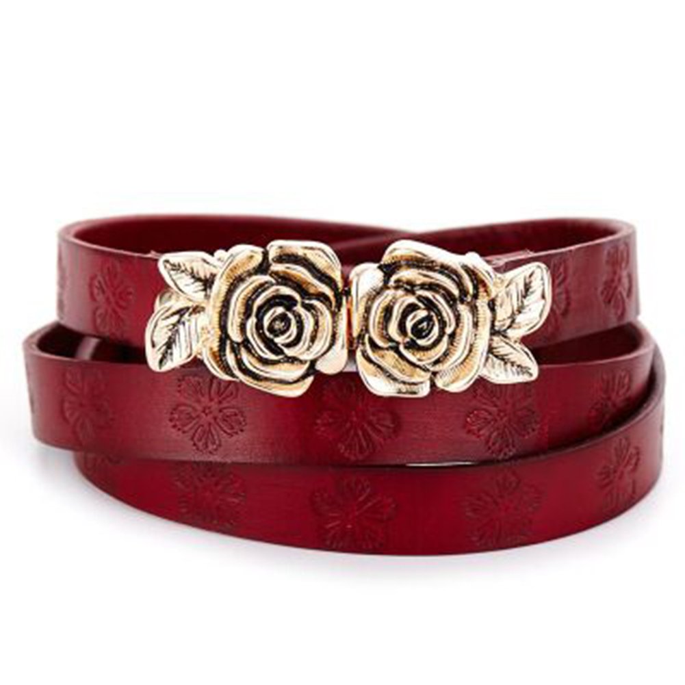 boshiho Fashion genuine leather Belt Best selling Fashion women belts genuine cow leather automatic buckle belt
