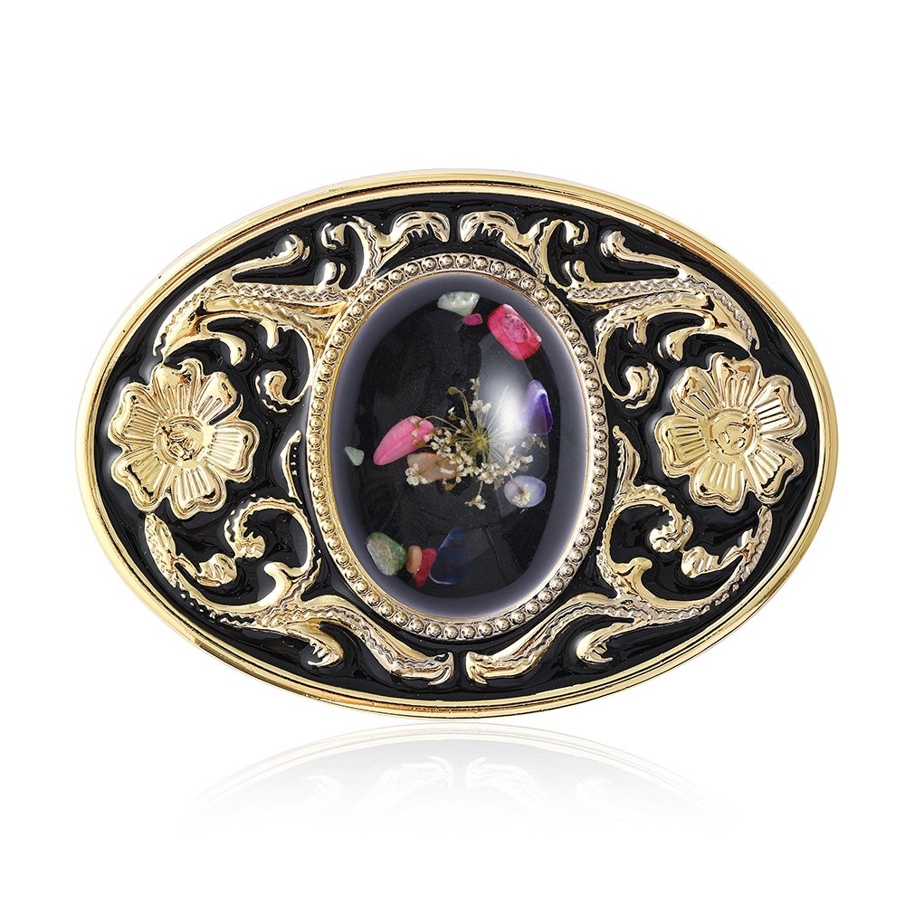 2024 fashion design western cowboy gemstone setting personality metal pattern A To Z Belt buckle for belts