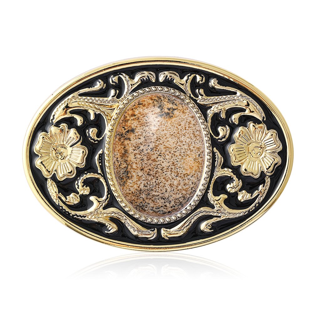 2024 fashion design western cowboy gemstone setting personality metal pattern A To Z Belt buckle for belts