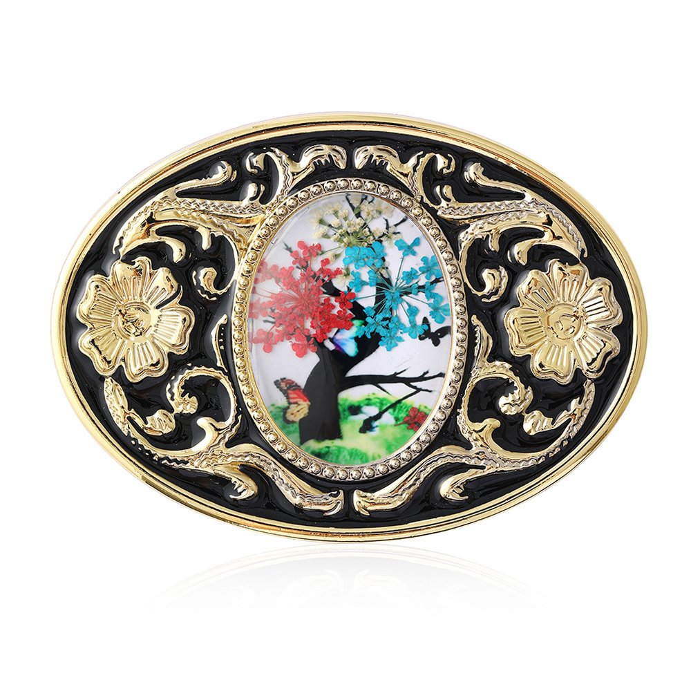 2024 fashion design western cowboy gemstone setting personality metal pattern A To Z Belt buckle for belts