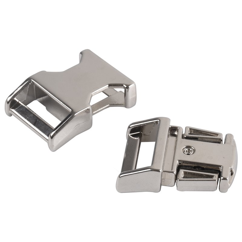 High Quality Silver Color Various Size Metal Side Release Buckle Adjuster Belt Buckle