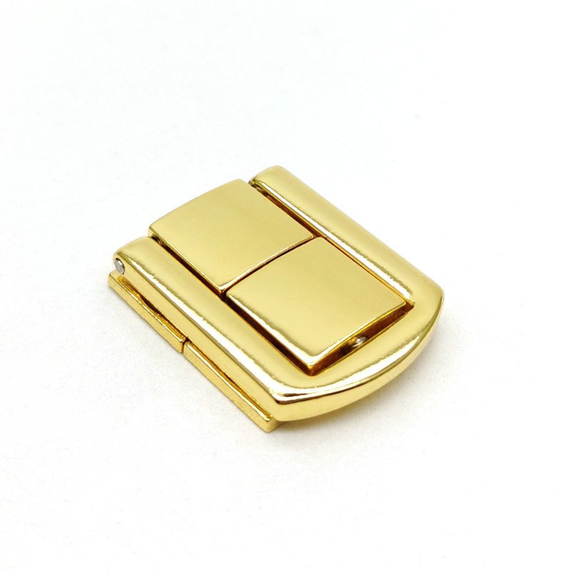 Organizer Box Jewelry Lock Box Latch Clasps Antique Iron Padlock Hasp Locked Wooden Wine Gift Box Handbag Buckle Hardware