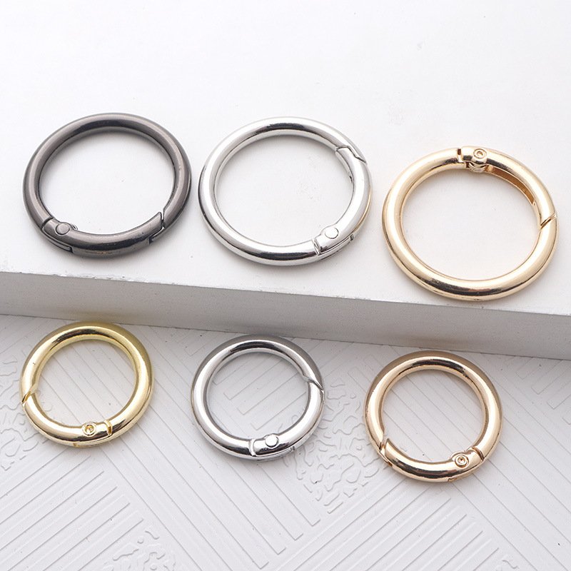Cheap Price Various Size Bag Hardware Accessories Key Chain O Ring Bag Strap Connecting Hanging Buckle Open Metal Spring O ring
