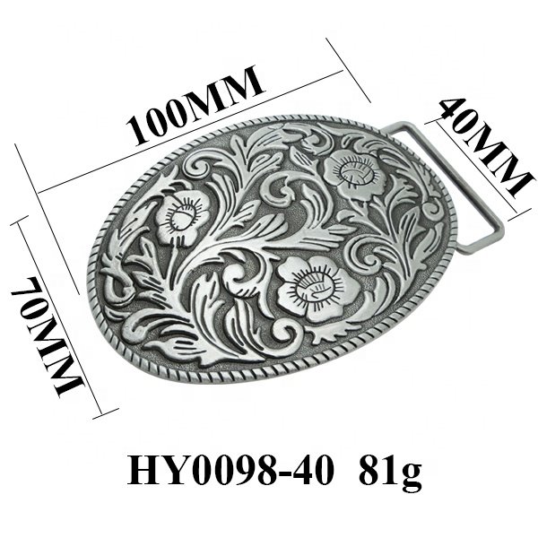 Customized zinc alloy casting 3D design relief eagle flower western style logo belt buckle for fashion show decorative dress