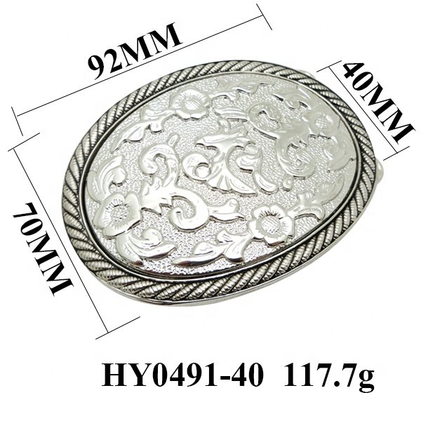 Customized zinc alloy casting 3D design relief eagle flower western style logo belt buckle for fashion show decorative dress