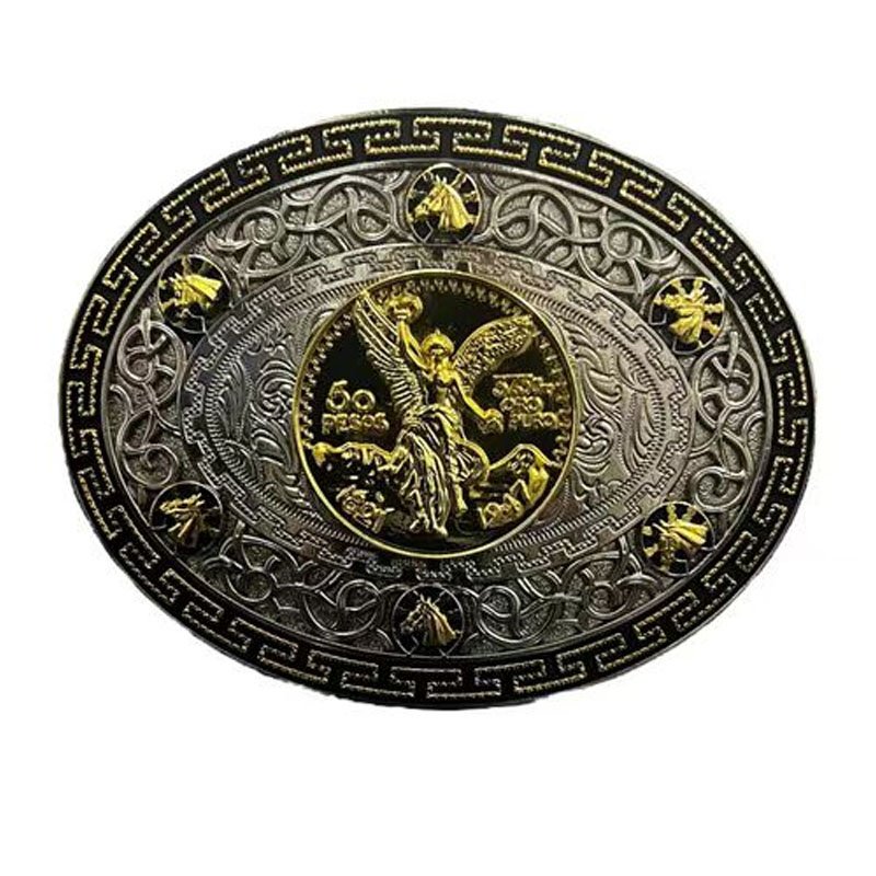 Custom Round Head Belt Buckle Western Cowboy Style Smooth Belt Buckle Punk Rock Style for Belts