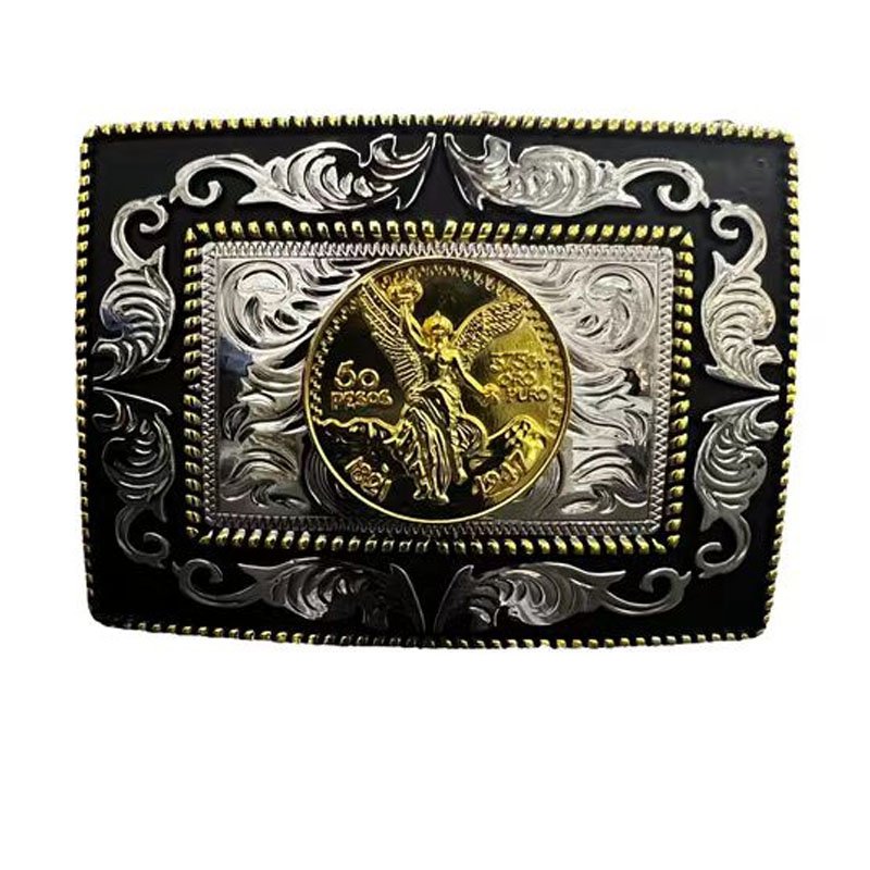 Custom Round Head Belt Buckle Western Cowboy Style Smooth Belt Buckle Punk Rock Style for Belts