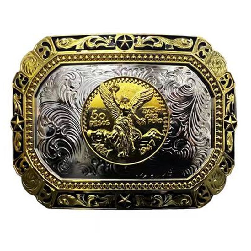 Custom Round Head Belt Buckle Western Cowboy Style Smooth Belt Buckle Punk Rock Style for Belts