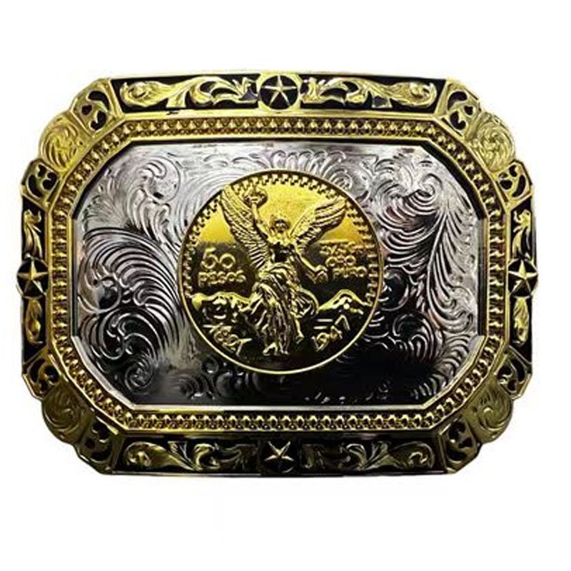 Custom Round Head Belt Buckle Western Cowboy Style Smooth Belt Buckle Punk Rock Style for Belts