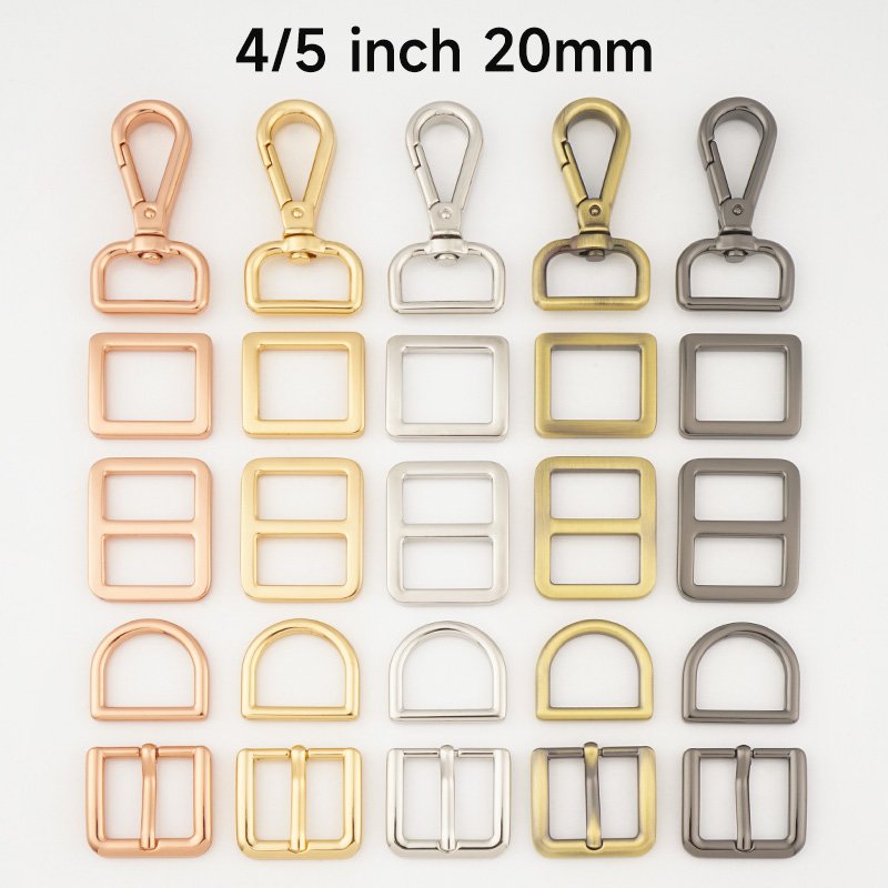Wholesale 3/4" 1 Inch Strap Webbing Pin Buckles Ring 20mm 25mm Assorted Multi-Purpose Metal Pin Buckle for Bags Leather Belt