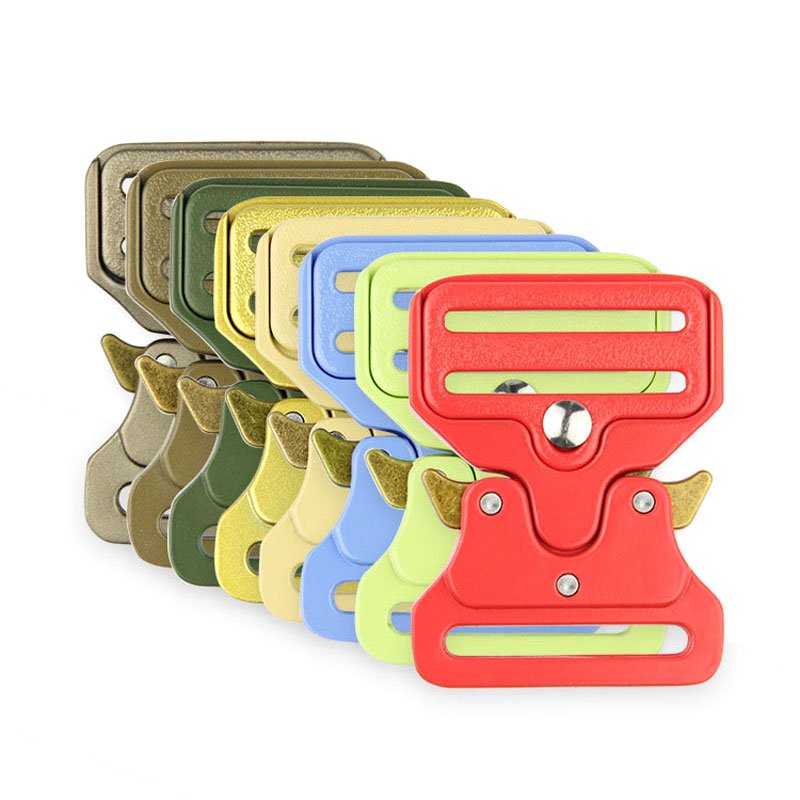Custom Colorful Quick Release Bag Strap Buckle Dog Harness Collar Metal 1.5 Inch Belt Buckle For Nylon Belt