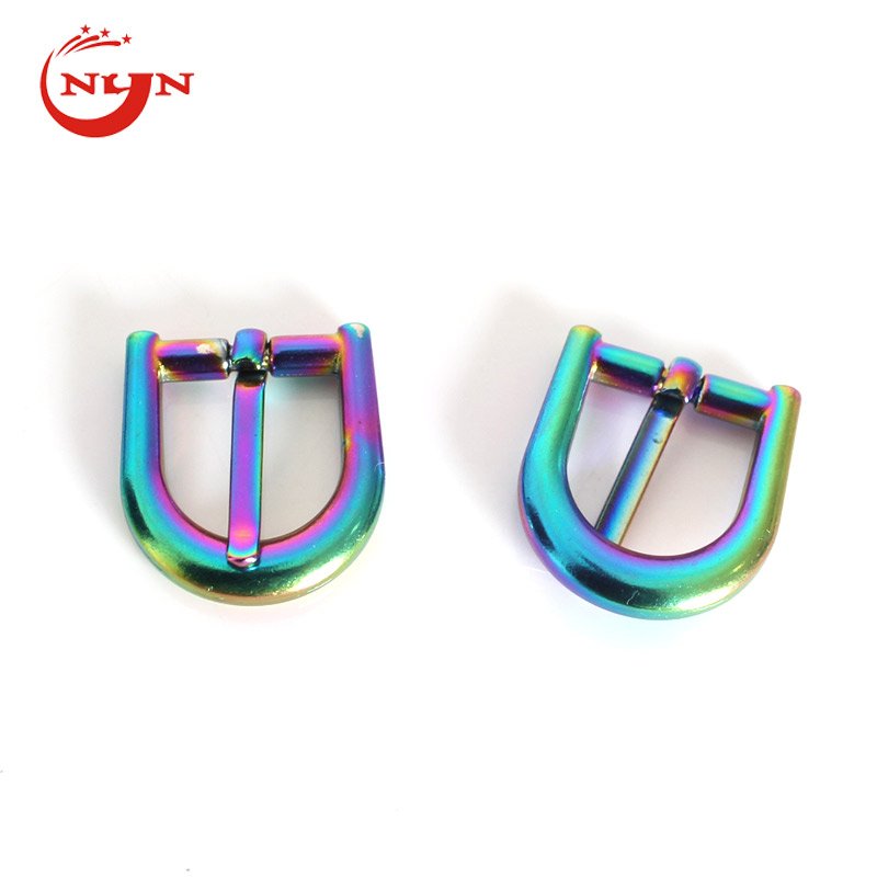 Manufacturers Supply Rainbow Pin Buckles Adujust Locking Tongue Roller Bulk Belt Strap Buckle For Dog Collar Leather Bag DIY
