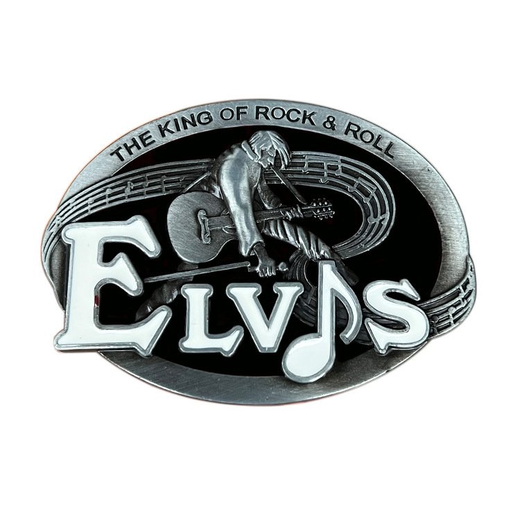 Belt accessories zinc alloy rock music guitar belt buckle stock 40mm Western cowboy buckle for belt