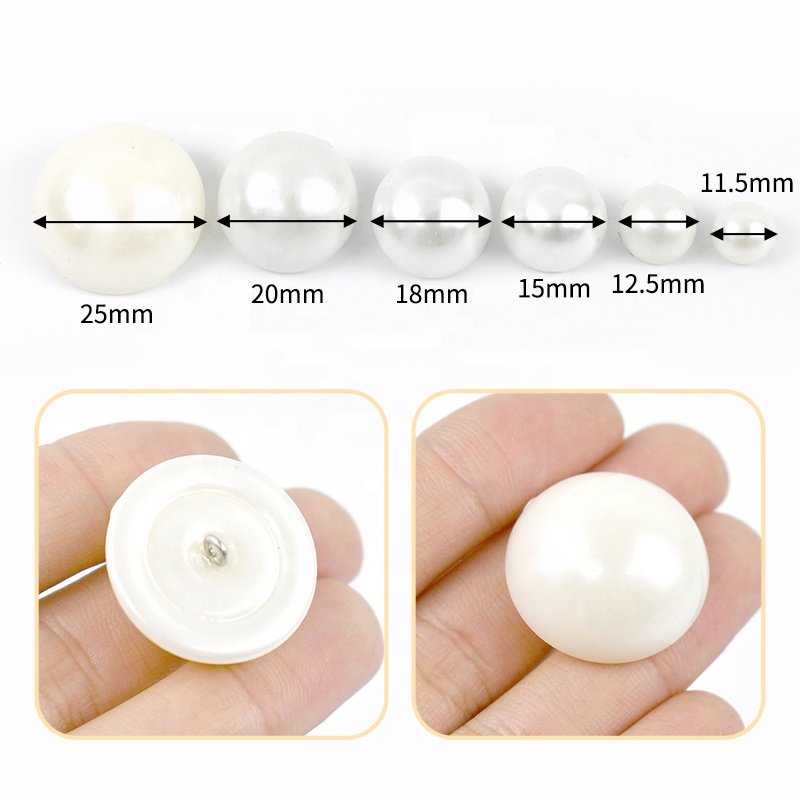 Deepeel B3-2 8-25mm Garment Accessories Sewing Clothes Copper Foot Black White Buckle Plastic Button Pearl Shank Buttons