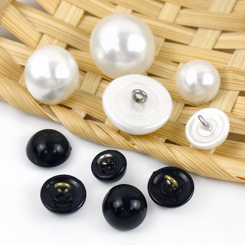 Deepeel B3-2 8-25mm Garment Accessories Sewing Clothes Copper Foot Black White Buckle Plastic Button Pearl Shank Buttons