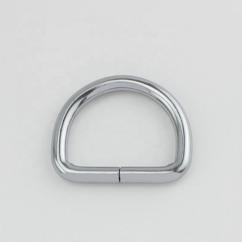 Nolvo World 32*26 mm 1.2" chrome heavy duty D ring openable buckles for leather strap bag hanger DIY high end bag hardware
