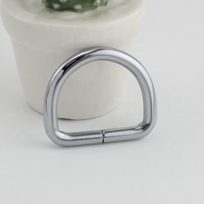 Nolvo World 32*26 mm 1.2" chrome heavy duty D ring openable buckles for leather strap bag hanger DIY high end bag hardware