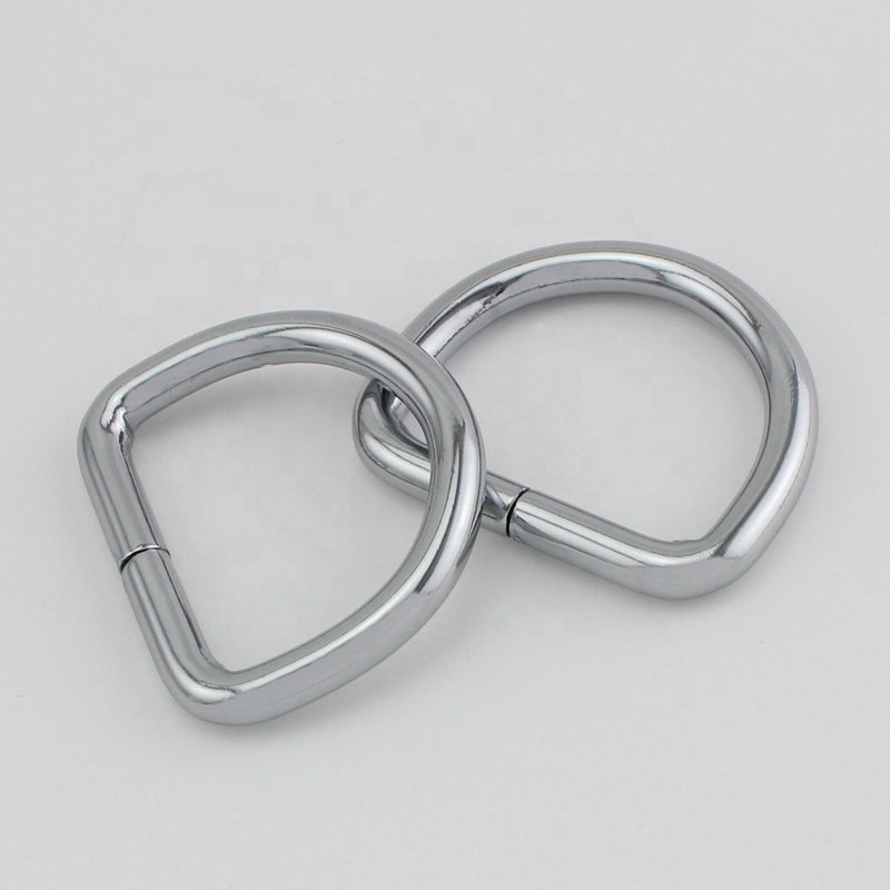 Nolvo World 32*26 mm 1.2" chrome heavy duty D ring openable buckles for leather strap bag hanger DIY high end bag hardware
