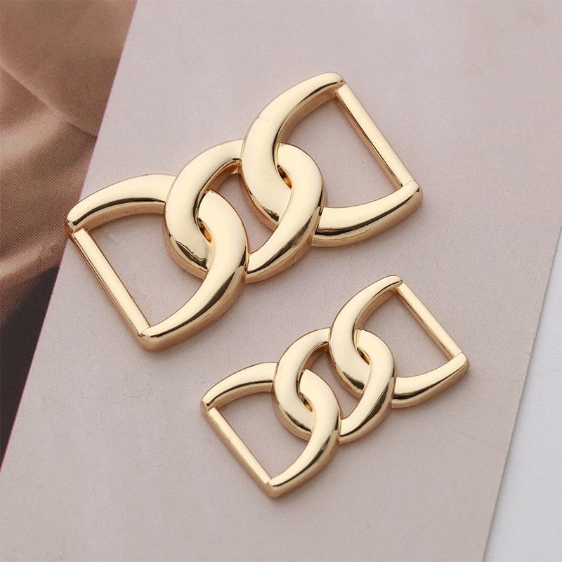 Sustainable Alloy Buckle with Diamond Connection Shank Style and Plating Technique Waist Adjustment Decorative Buckle