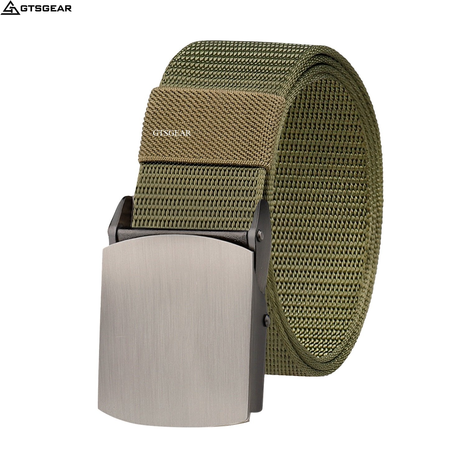 BL37 C4 men simple canvas belts OUTDOOR SPORTS training smooth buckle tactical outdoor belt hiking riding