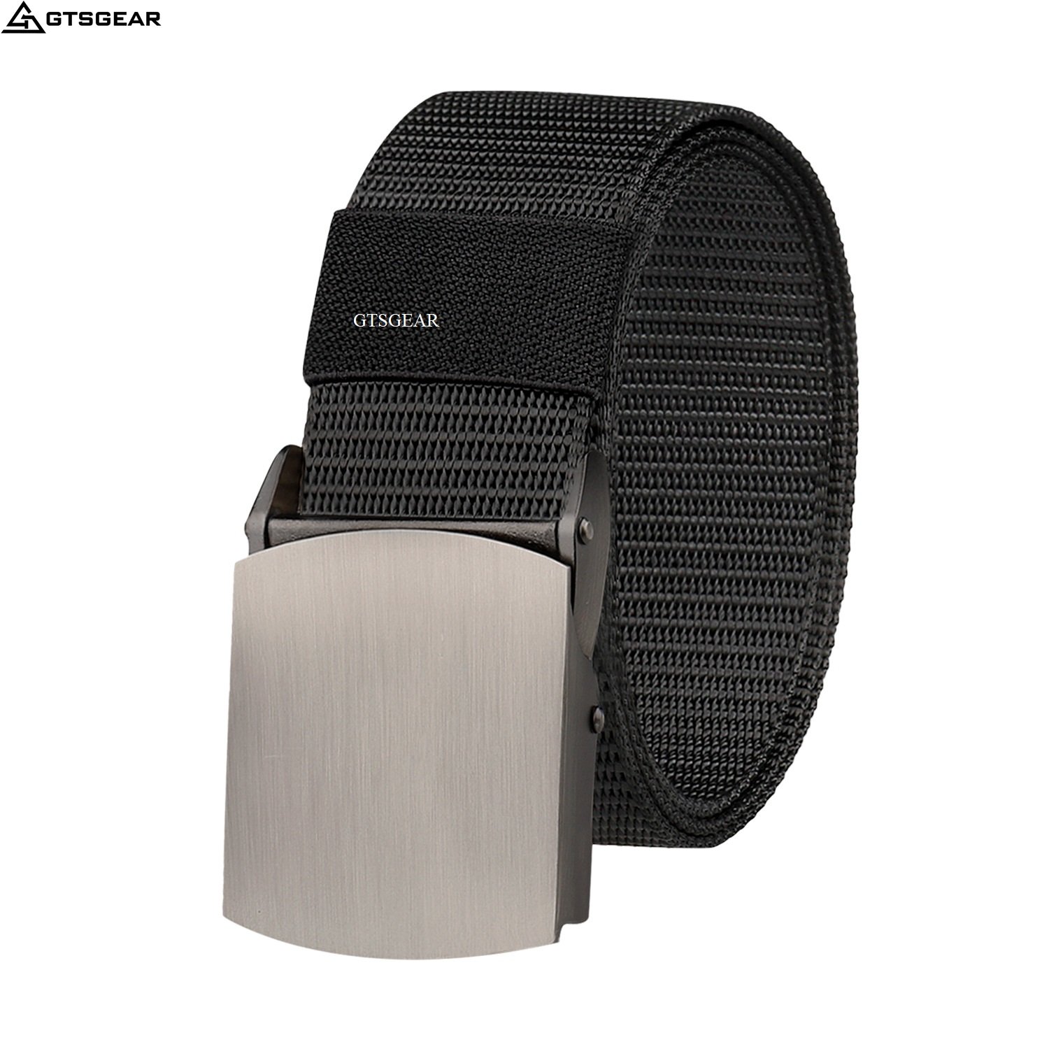 BL37 C4 men simple canvas belts OUTDOOR SPORTS training smooth buckle tactical outdoor belt hiking riding