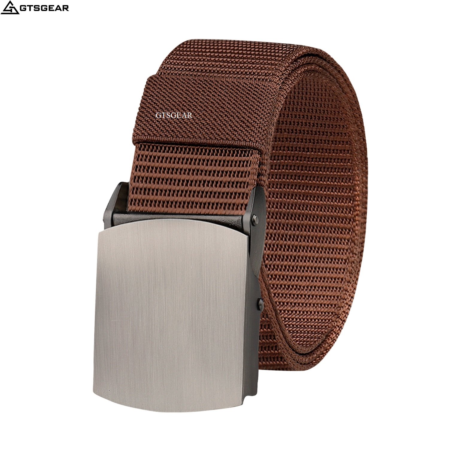 BL37 C4 men simple canvas belts OUTDOOR SPORTS training smooth buckle tactical outdoor belt hiking riding