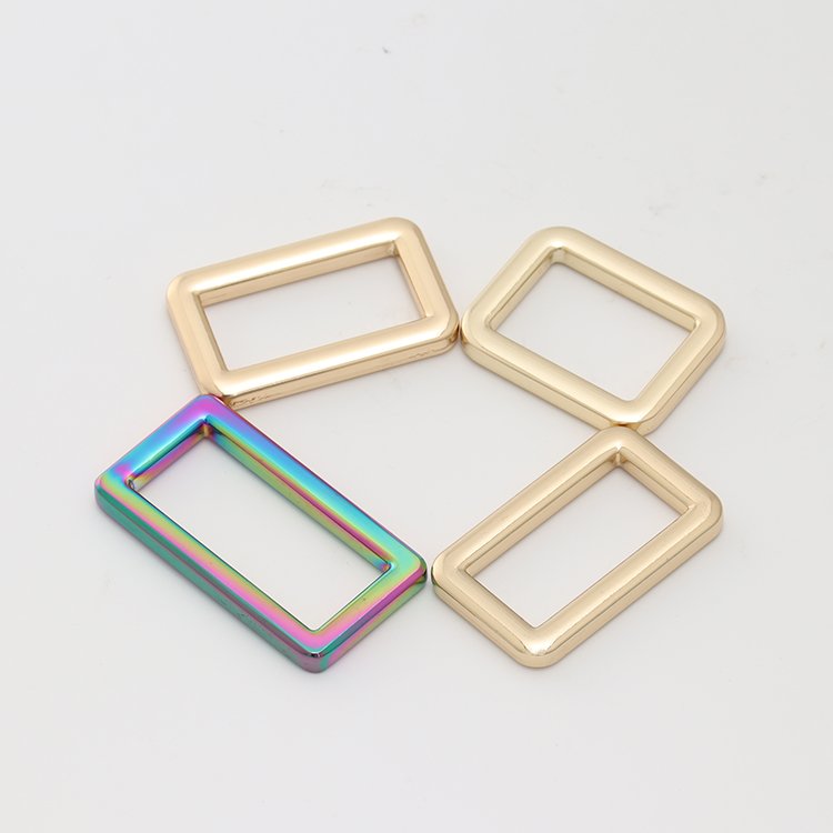 Hot sale rectangular tube buckles belt buckle rings flat metal handbag square ring square buckle