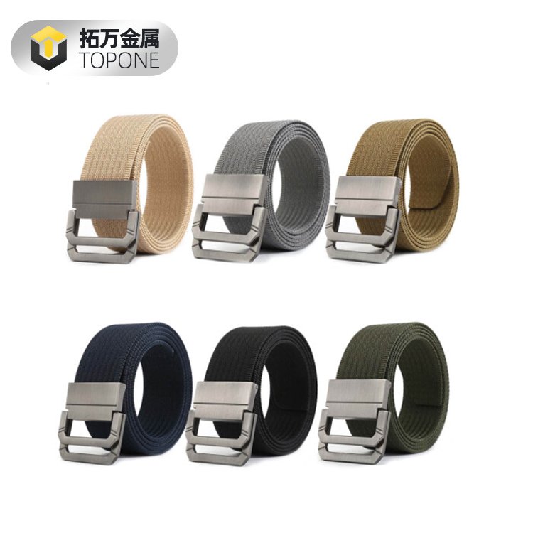 Faddish Equipment Belt Tactical Man Double Ring Buckle Thicken Canvas Belts For Men Belt