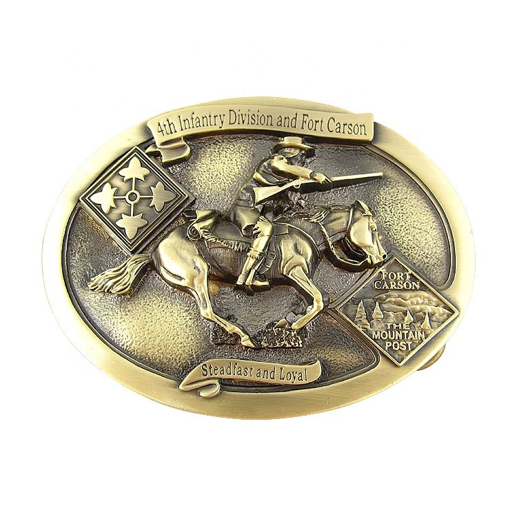 Engraved Eagle Pattern Nickel Belt Buckle, Custom Metal Belt Buckles With Logo