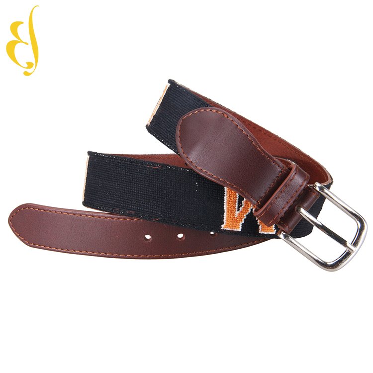 Fashion luxury designer men belt customized single needle buckle genuine belt with M word