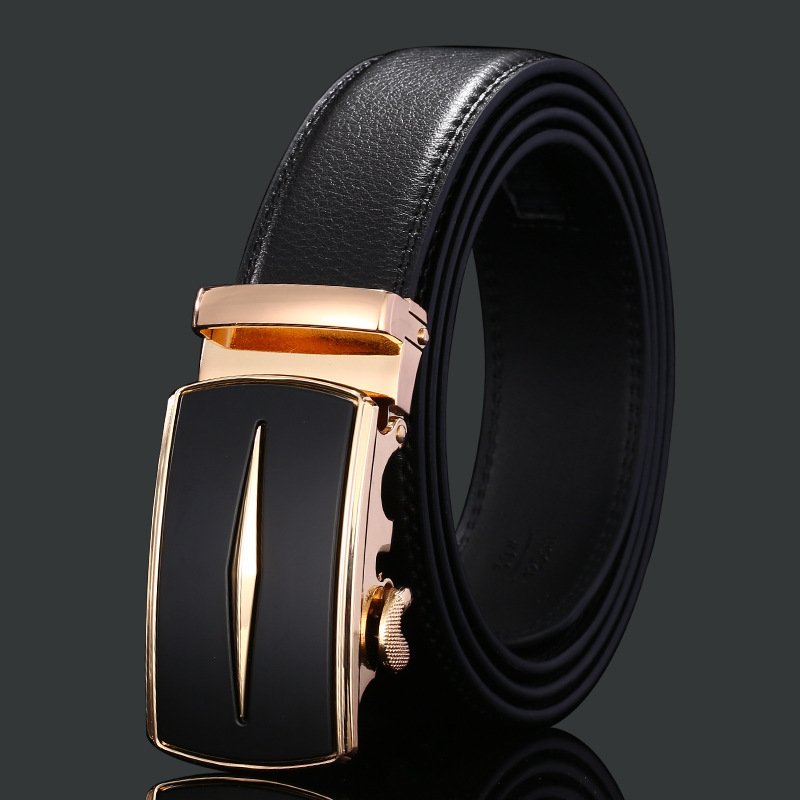 Factory Direct Stylish Men's Classic Design Genuine Leather Belt with Durable Alloy Buckle High Quality Stock Fashion Accessory