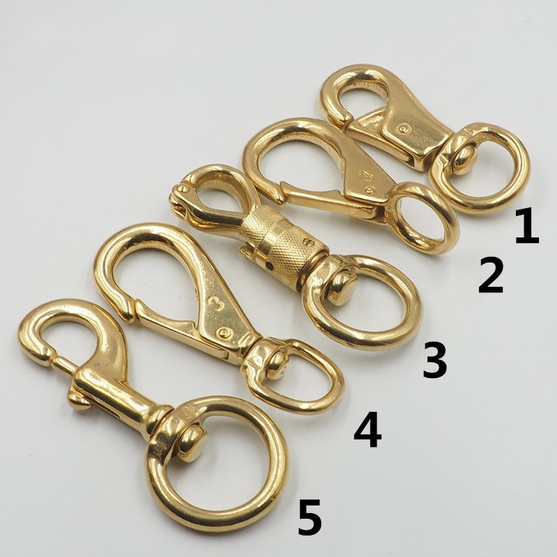 DWDP Bag accessories swivel solid brass snap hook