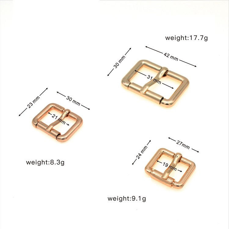 Cheap price high quality bag accessories leather hardware metal square belt pin buckles strap metal adjustable belt buckles