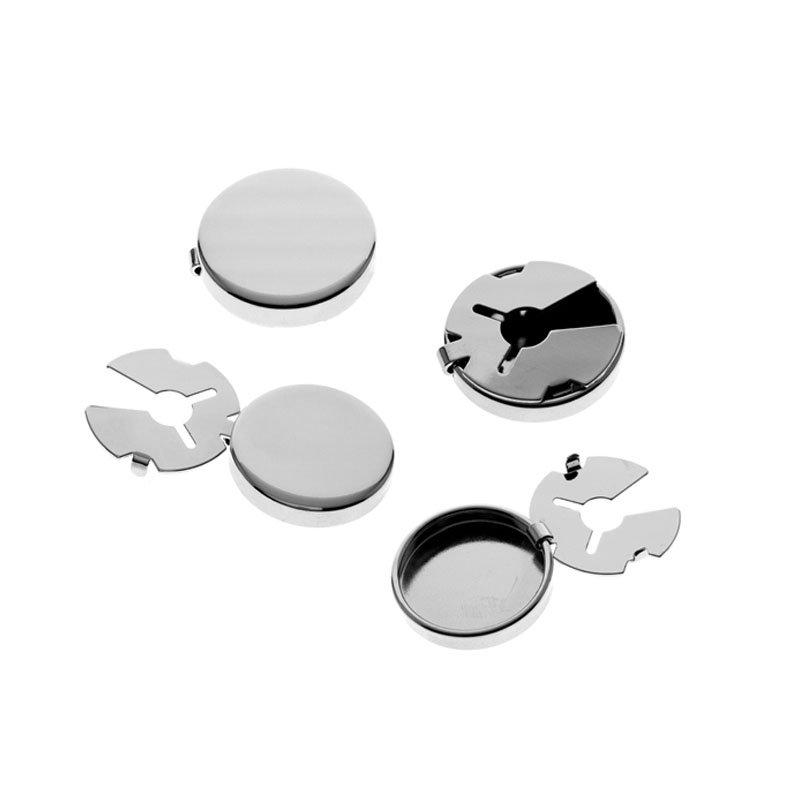 DIY Galvanized Cooper Tortoise Buckle 15mm 17.5mm 20mm Gold Silver Button Cover