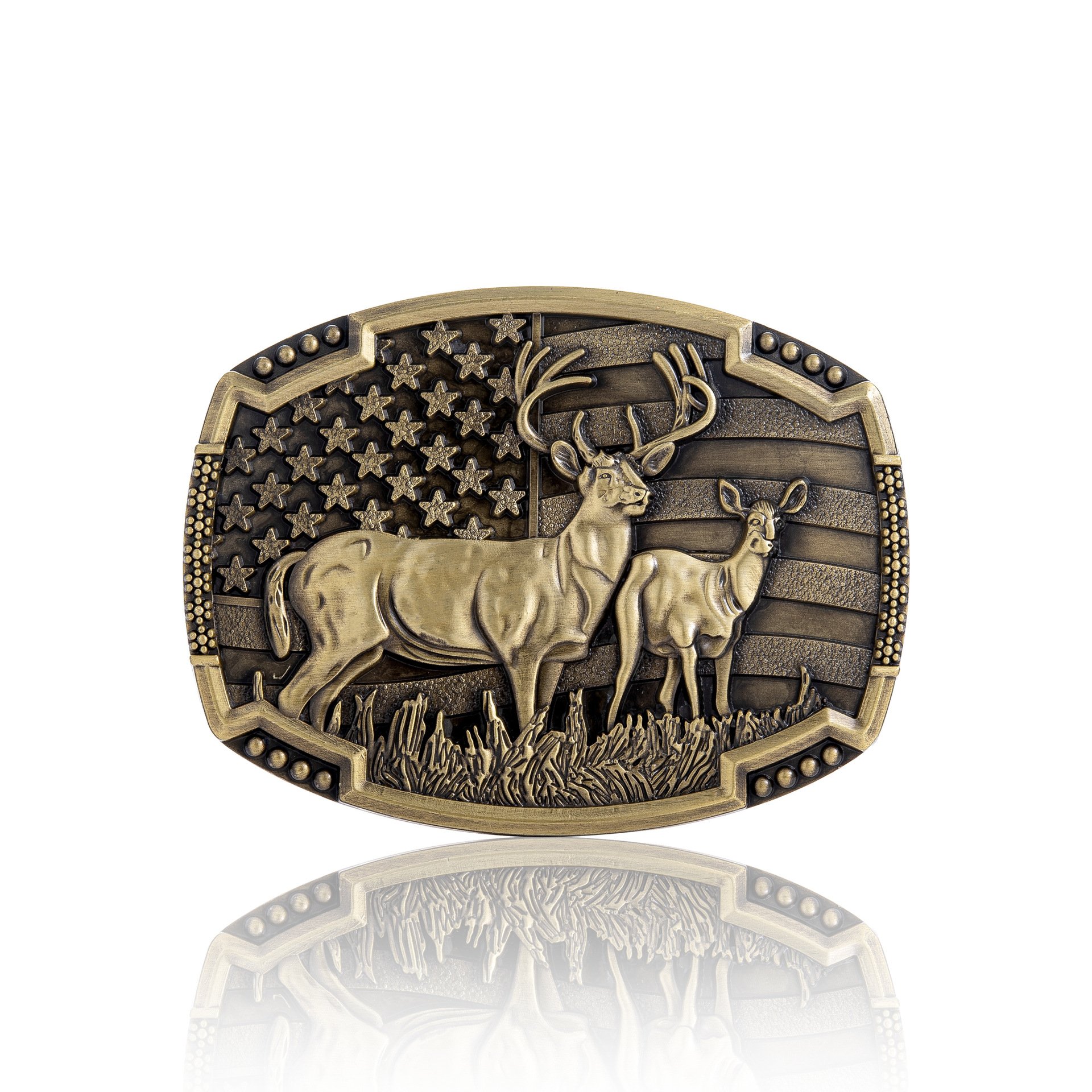 Western Cowboy Mens Belt Buckles 3D Deer pattern Belt Buckle cowgirl belt buckle
