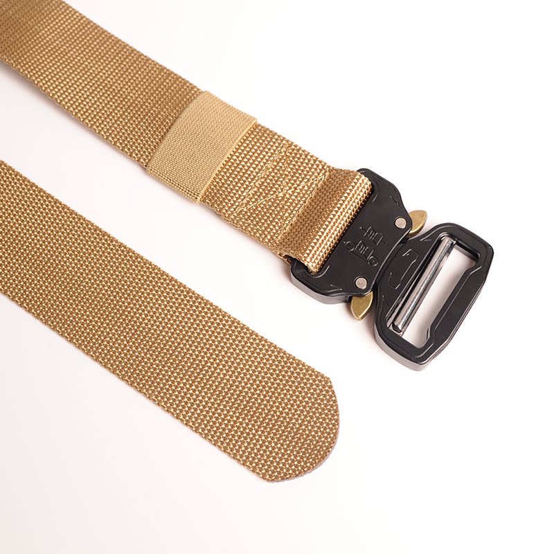 Outdoor Webbing Belt Tactical Belt with Quick Release Buckle Men Black Green Customize