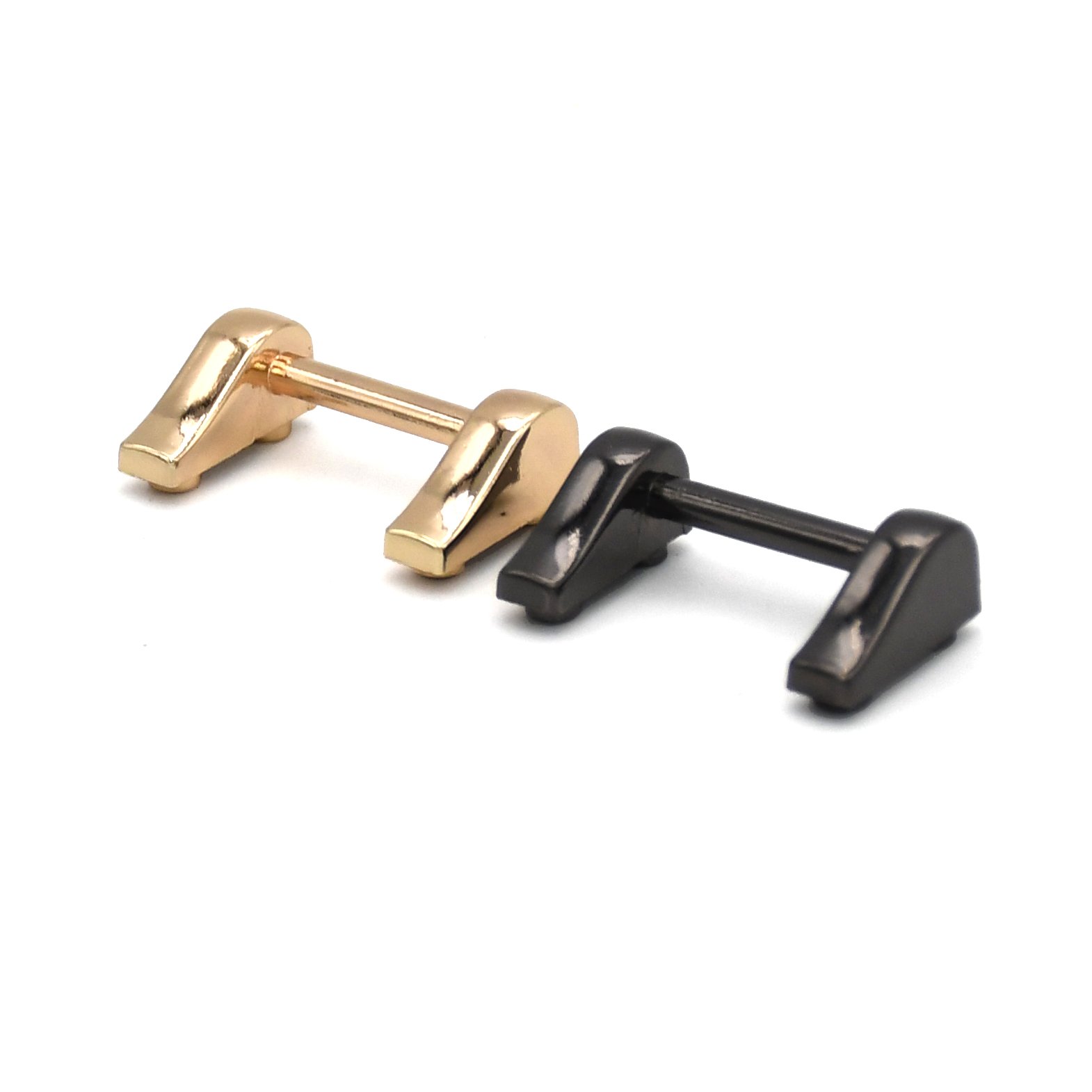Metal Bag Fitting Hardware Zinc Alloy Side Clip Buckle Screw Strap Connector for Bags Metal Screw Arch Bridge for Handbag Purse