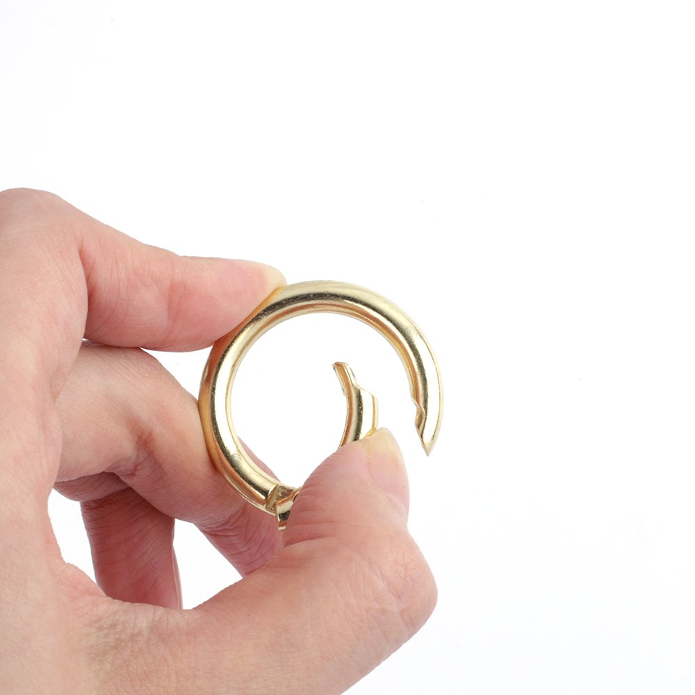 Cheap Metal O Ring Spring Clasps for DIY Jewelry Openable Round Carabiner Keychain Bag Clips Hook Dog Chain Buckles Connector