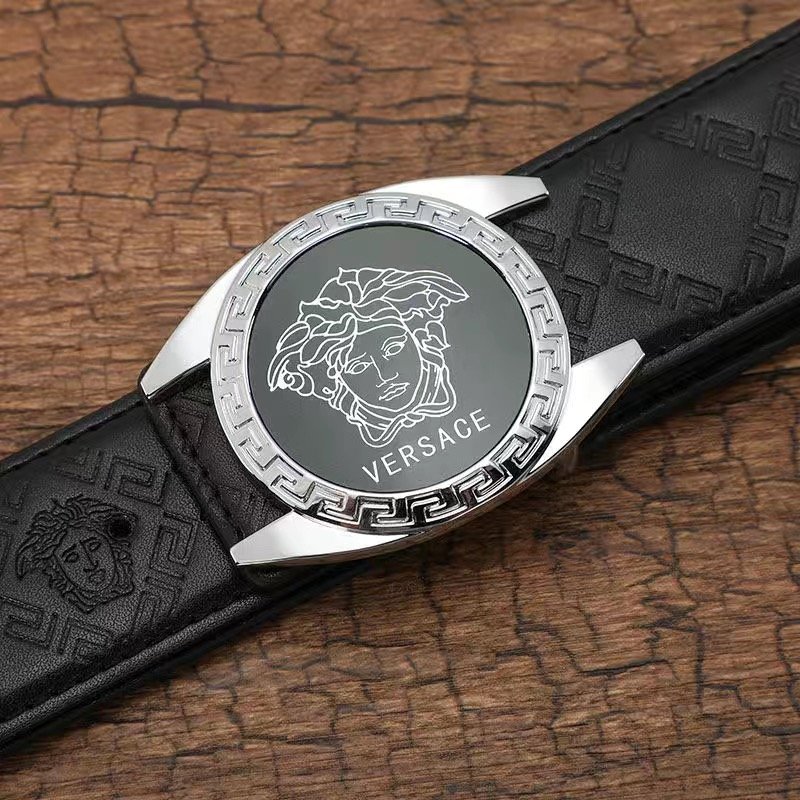 Men Leather Belt Fashion Trendy Rhinestone Buckle Luxury Famous Brand Designer Wholesale Discount (NO box)