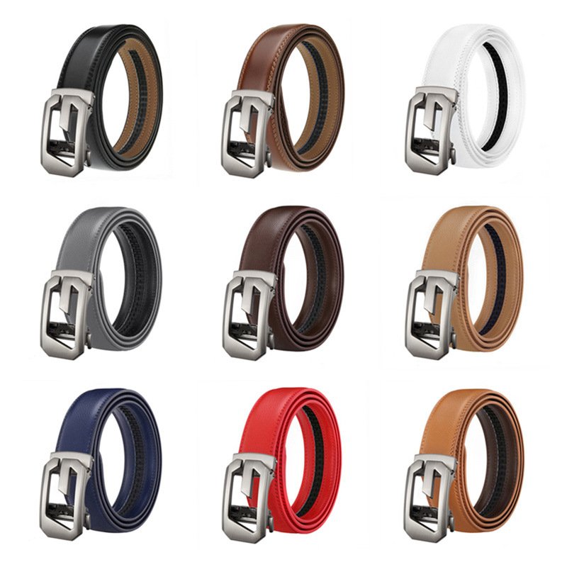 Custom Fashion Lxurury Business Casual Adjustable Automatic Buckle Men Belt Genuine Leather Belts