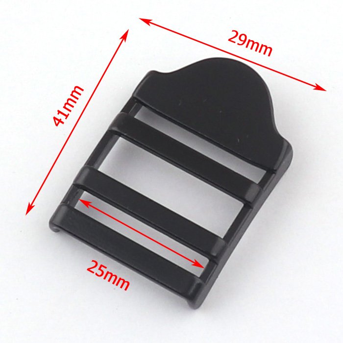 black alloy metal bag backpack slide ladder buckle