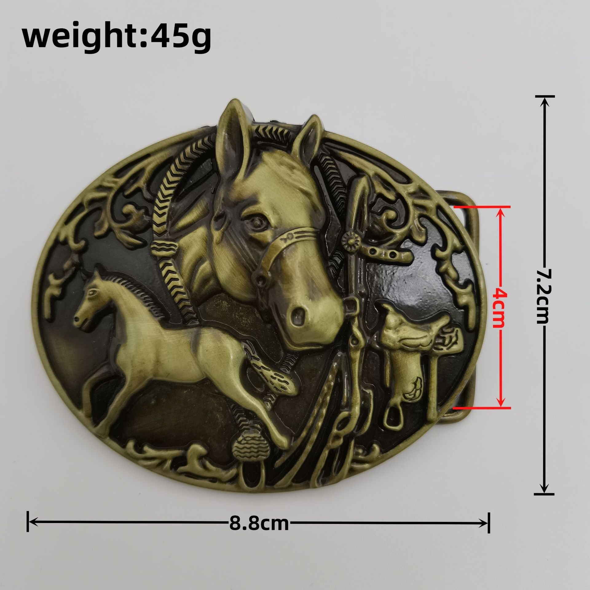 2024 Hot Sale Special Features Western Cowboy Belt Buckles Running Horse Design Men Women's Alloy Buckles Plated Logo