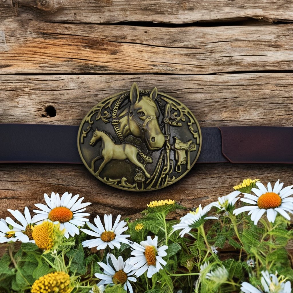 2024 Hot Sale Special Features Western Cowboy Belt Buckles Running Horse Design Men Women's Alloy Buckles Plated Logo