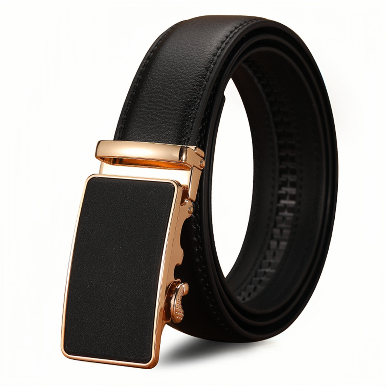 Belt high end leather automatic buckle layer cowhide business mens belt manufacturers wholesale