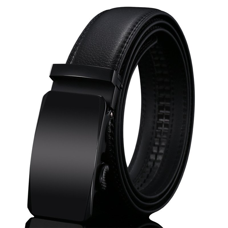 Belt high end leather automatic buckle layer cowhide business mens belt manufacturers wholesale