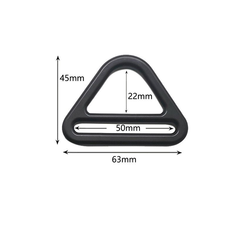 factory sale black 20mm-50mm metal triangle buckle ring buckle for dog collar