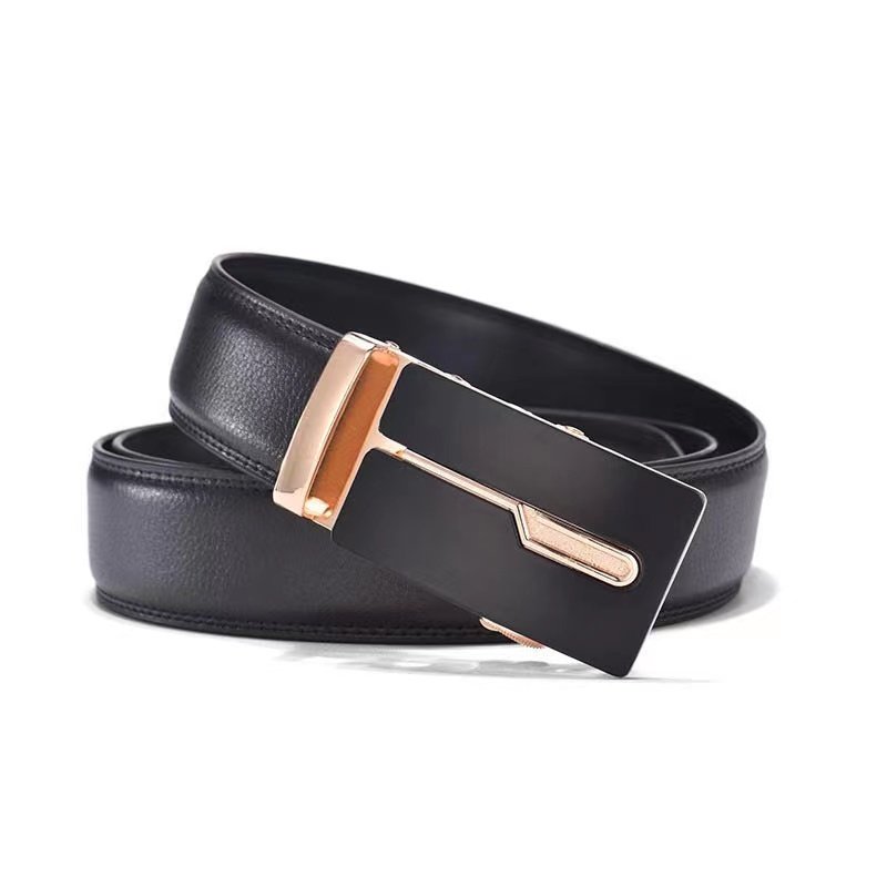 Customized Logo Men Wholesale Fashion Automatic Buckles Casual Business Genuine Alloy Popular for Men's Pants Leather Belts
